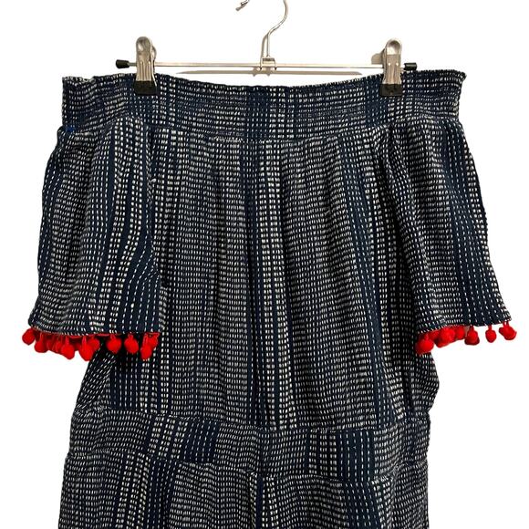 THML Womens navy romper with red poms Size Medium - Picture 7 of 8